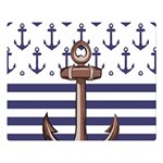 Anchor Background Design Premium Plush Fleece Blanket (Large)