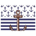 Anchor Background Design Premium Plush Fleece Blanket (Extra Small)