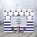 Anchor Background Design White Tabletop Photo Frame 4 x6 
