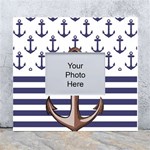 Anchor Background Design White Wall Photo Frame 5  x 7 