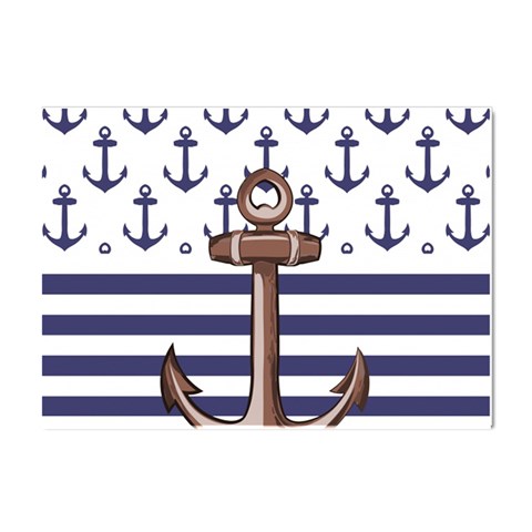 Anchor Background Design Crystal Sticker (A4) from ArtsNow.com Front