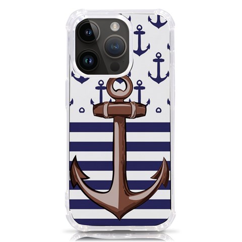 Anchor Background Design iPhone 14 Pro TPU UV Print Case from ArtsNow.com Front