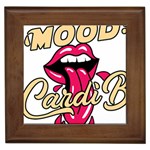 Music Hip Hop Text Black White 3d Framed Tile