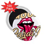 Music Hip Hop Text Black White 3d 2.25  Magnets (100 pack) 