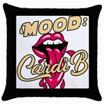 Music Hip Hop Text Black White 3d Throw Pillow Case (Black)