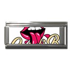 Music Hip Hop Text Black White 3d Superlink Italian Charm (9mm)