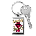Music Hip Hop Text Black White 3d Key Chain (Rectangle)