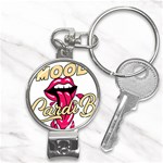 Music Hip Hop Text Black White 3d Nail Clippers Key Chain