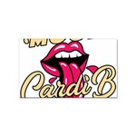 Music Hip Hop Text Black White 3d Sticker (Rectangular)