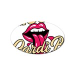Music Hip Hop Text Black White 3d Sticker Oval (10 pack)