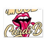 Music Hip Hop Text Black White 3d Sticker A4 (100 pack)