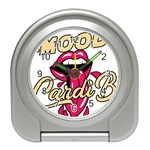 Music Hip Hop Text Black White 3d Travel Alarm Clock