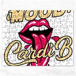 Music Hip Hop Text Black White 3d Rectangular Jigsaw Puzzl