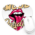Music Hip Hop Text Black White 3d Heart Mousepad