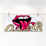 Music Hip Hop Text Black White 3d Hand Towel