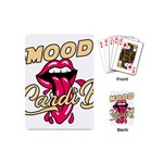 Music Hip Hop Text Black White 3d Playing Cards Single Design (Mini)