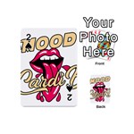 Music Hip Hop Text Black White 3d Playing Cards 54 Designs (Mini)