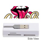 Music Hip Hop Text Black White 3d Memory Card Reader (Stick)