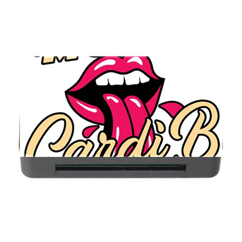 Music Hip Hop Text Black White 3d Memory Card Reader with CF from ArtsNow.com Front