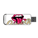 Music Hip Hop Text Black White 3d Portable USB Flash (Two Sides)