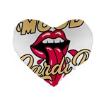 Music Hip Hop Text Black White 3d Standard 16  Premium Flano Heart Shape Cushions