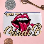 Music Hip Hop Text Black White 3d Large Coin Purse