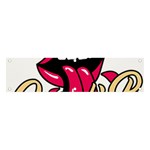 Music Hip Hop Text Black White 3d Banner and Sign 4  x 1 