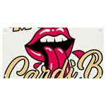 Music Hip Hop Text Black White 3d Banner and Sign 4  x 2 