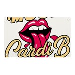Music Hip Hop Text Black White 3d Banner and Sign 5  x 3 