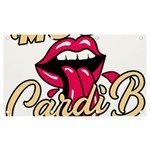 Music Hip Hop Text Black White 3d Banner and Sign 7  x 4 