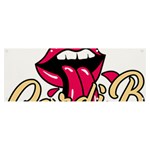 Music Hip Hop Text Black White 3d Banner and Sign 8  x 3 