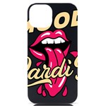 Music Hip Hop Text Black White 3d iPhone 14 Black UV Print Case