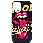 Music Hip Hop Text Black White 3d iPhone 14 Plus Black UV Print Case