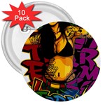 Xtreme Skateboard Graffiti 3  Buttons (10 pack) 