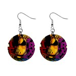 Xtreme Skateboard Graffiti Mini Button Earrings