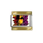 Xtreme Skateboard Graffiti Gold Trim Italian Charm (9mm)