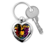 Xtreme Skateboard Graffiti Key Chain (Heart)