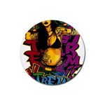 Xtreme Skateboard Graffiti Rubber Coaster (Round)