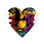 Xtreme Skateboard Graffiti Heart Magnet