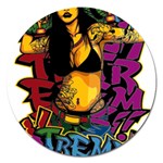 Xtreme Skateboard Graffiti Magnet 5  (Round)