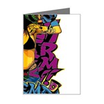 Xtreme Skateboard Graffiti Mini Greeting Card