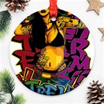 Xtreme Skateboard Graffiti Round Ornament (Two Sides)