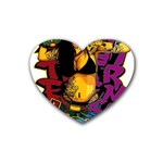 Xtreme Skateboard Graffiti Rubber Heart Coaster (4 pack)