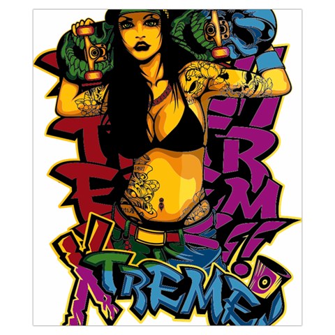 Xtreme Skateboard Graffiti Drawstring Pouch (XS) from ArtsNow.com Front