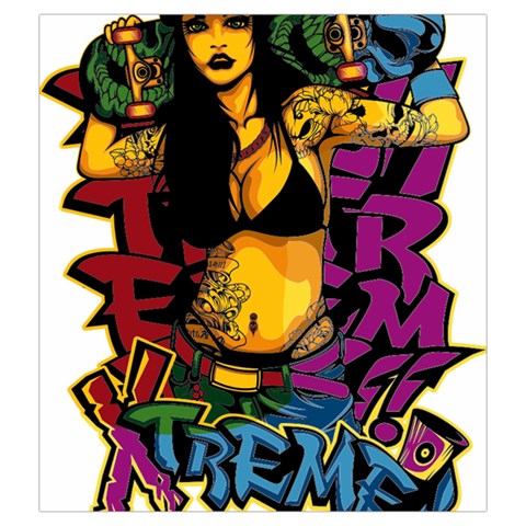 Xtreme Skateboard Graffiti Drawstring Pouch (2XL) from ArtsNow.com Front