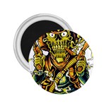 Cowboy Skeleton With Gun Illustration 2.25  Magnets