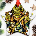 Cowboy Skeleton With Gun Illustration Ornament (Star)