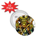 Cowboy Skeleton With Gun Illustration 1.75  Buttons (10 pack)