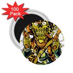 Cowboy Skeleton With Gun Illustration 2.25  Magnets (100 pack) 