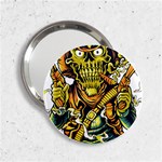 Cowboy Skeleton With Gun Illustration 2.25  Handbag Mirrors